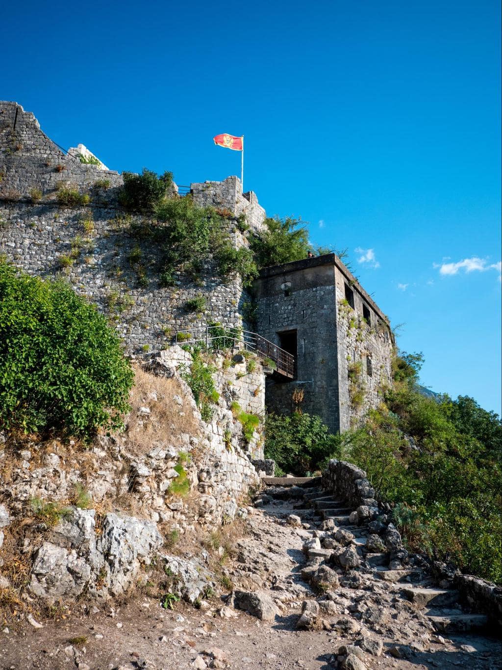 Kotor fortress flag