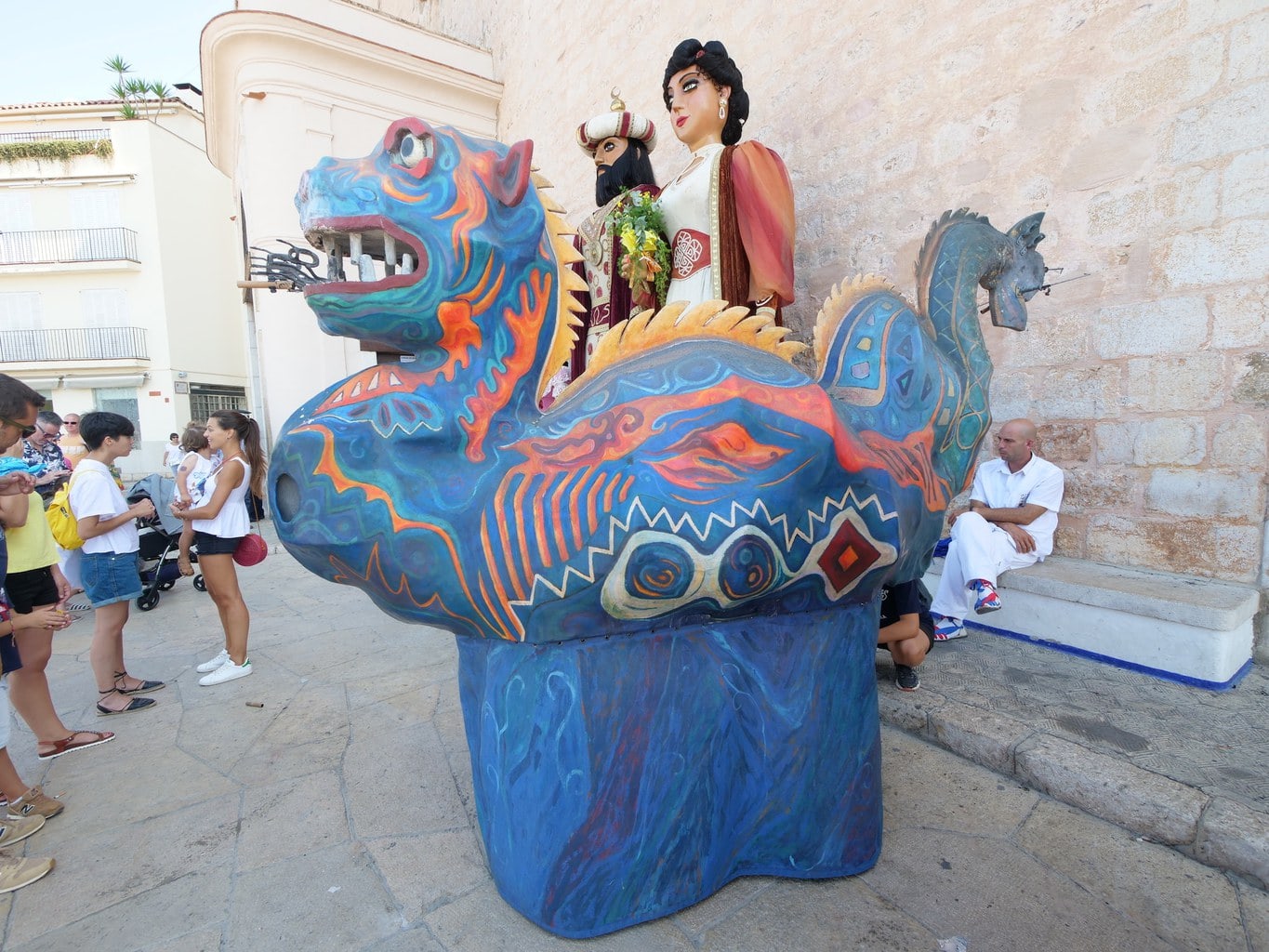 "Papier Mache characters at Sitges Festa Major"