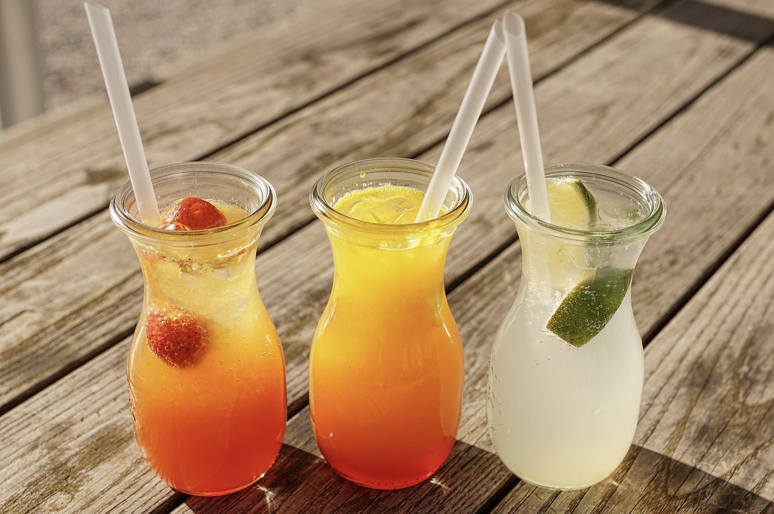 Aguas frescas - water is usually drunk flavored in Mexico