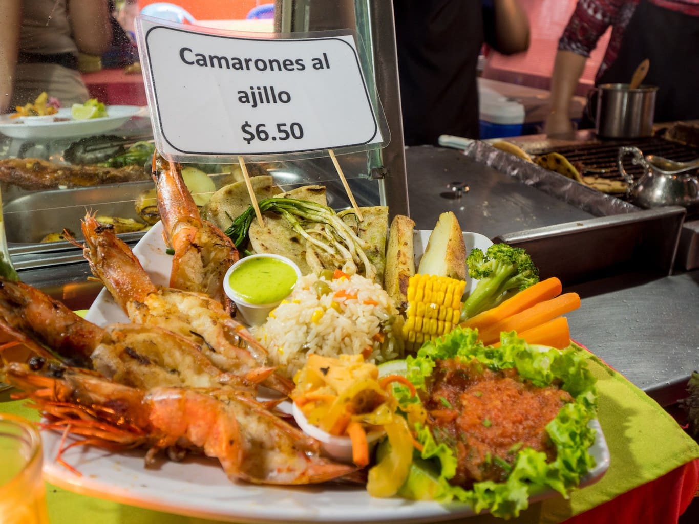 "Grilled seafood Salvadorian style"