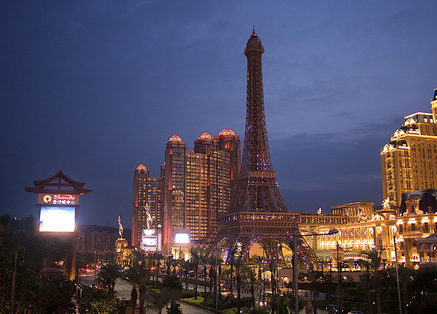 "Cotai Strip at night"