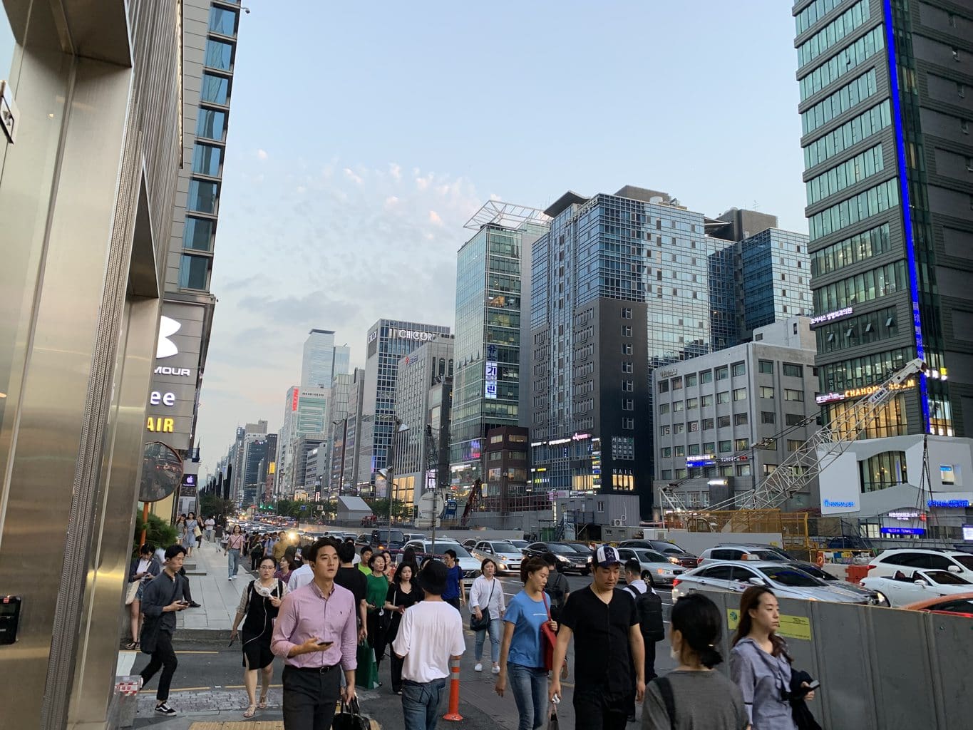 The main road in Gangnam