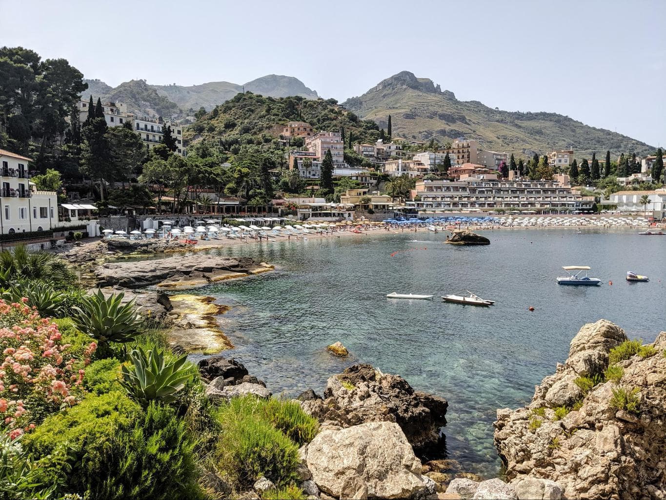 Taormina Bay from Belmond Villa Sant’Andrea