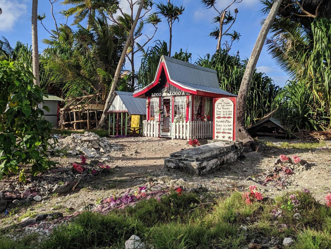 Beautiful cemetery in Tuvalu