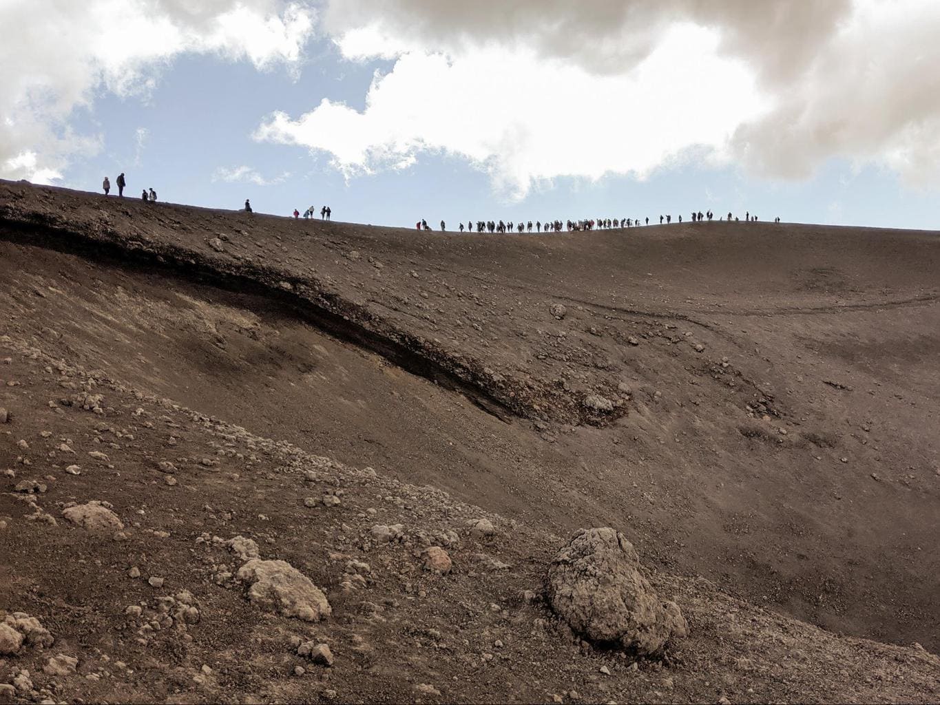 Climbing Mount Etna