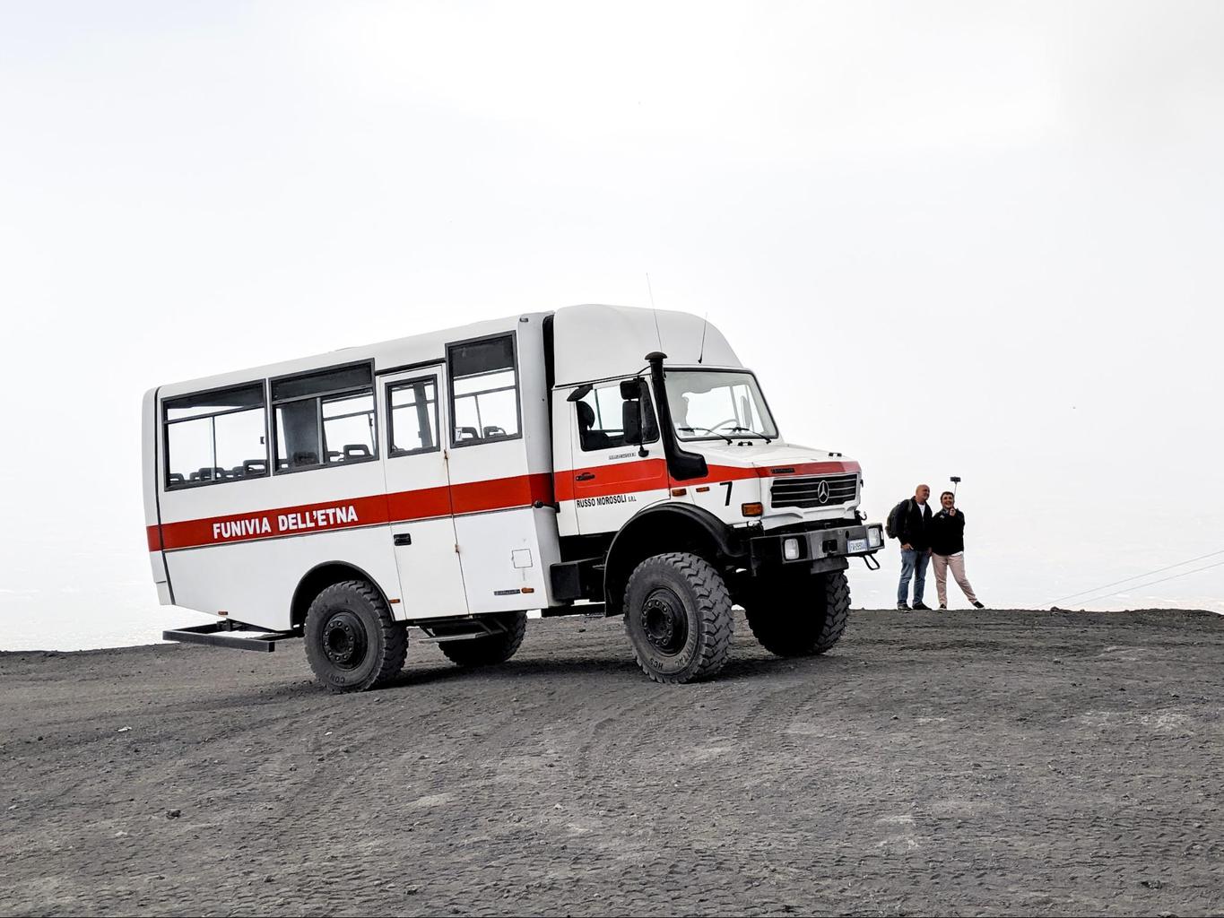 Driving up Mount Etna