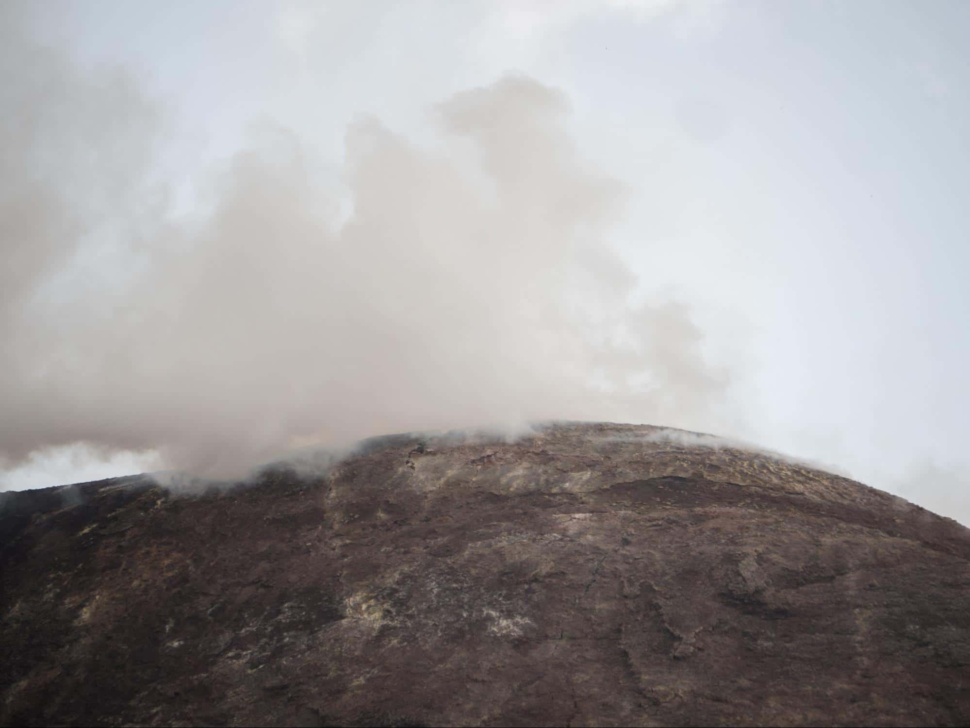 Fumes coming out from Etna’s top crater