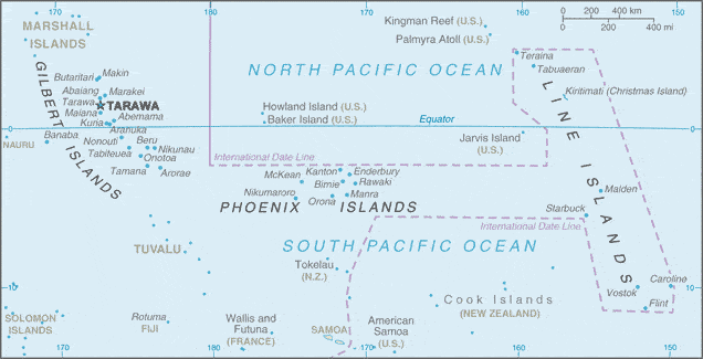 Map of Kiribati. Source - CIA World Factbook