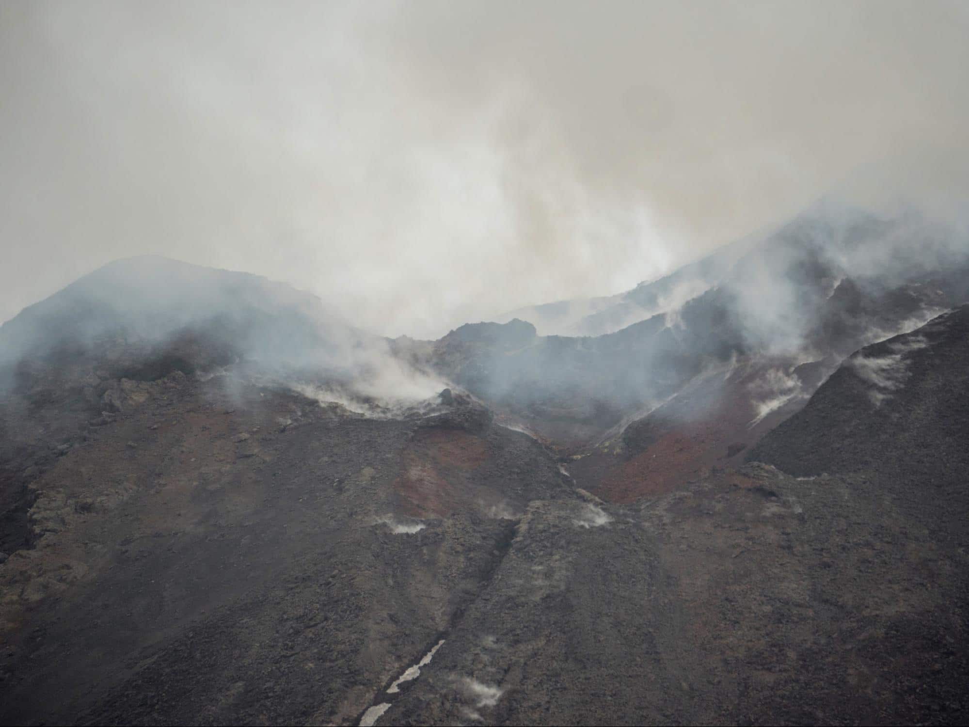 Mount Etna a week after the June 2019 explosion