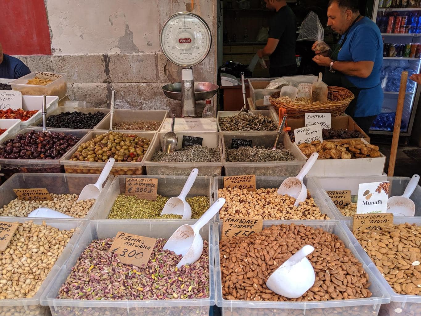 Nuts - a popular Sicilian food