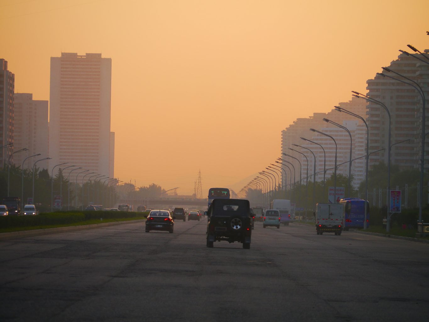 Haze and pollution in Pyongyang