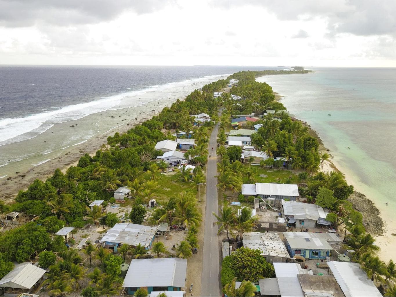 Tropical rains always in Tuvalu