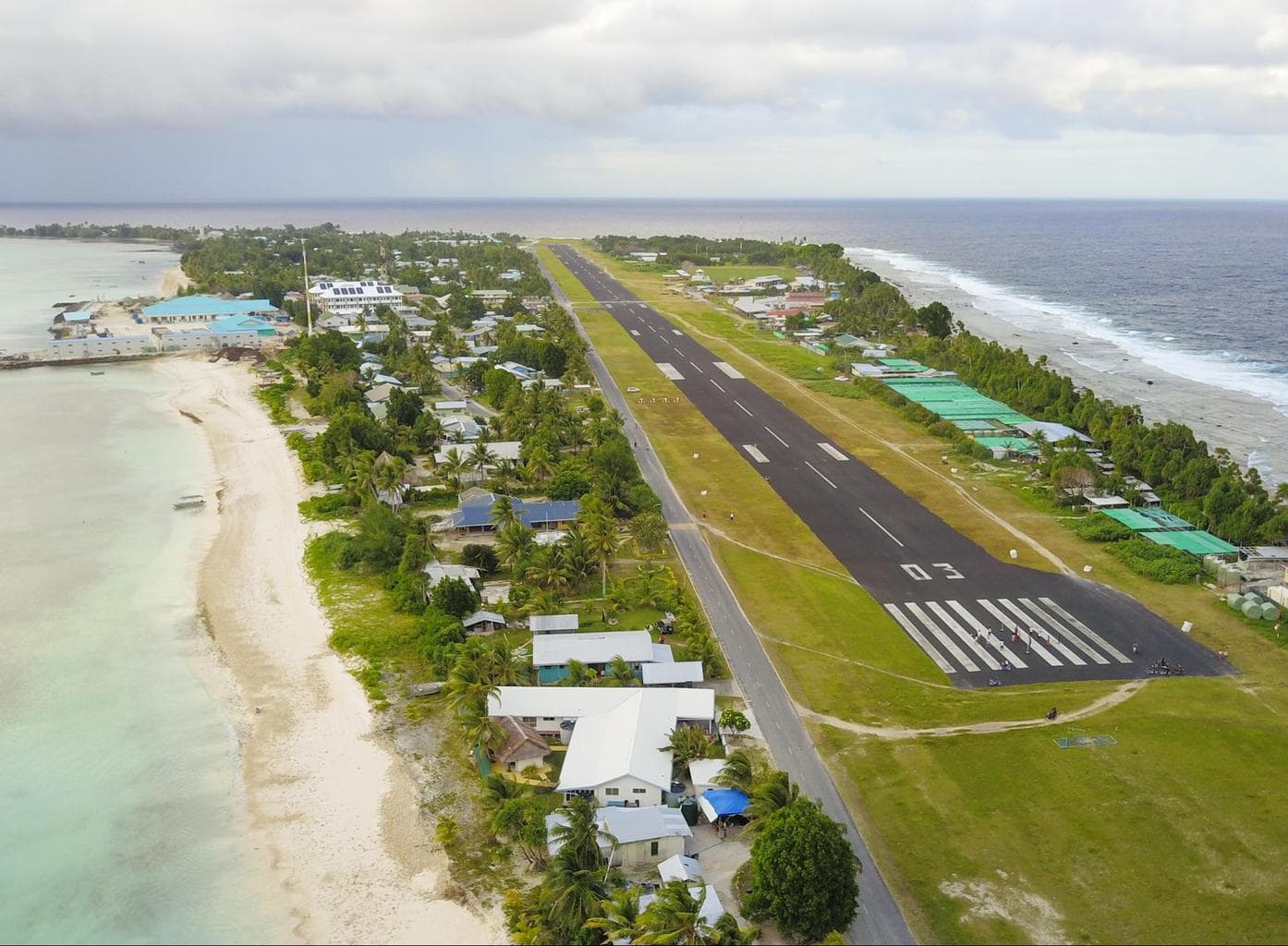 Tuvalu’s runway from my drone