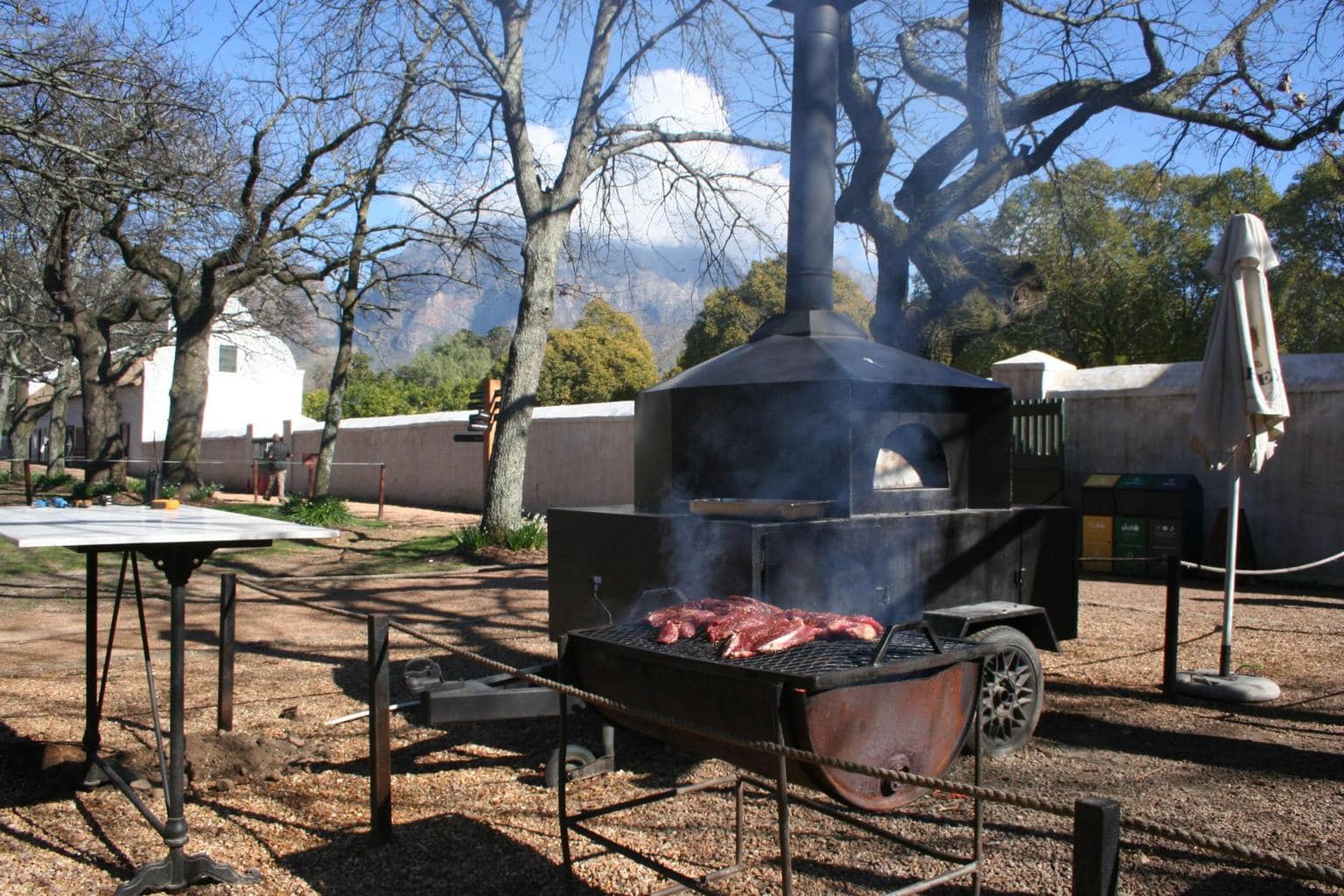 A braai out in the open