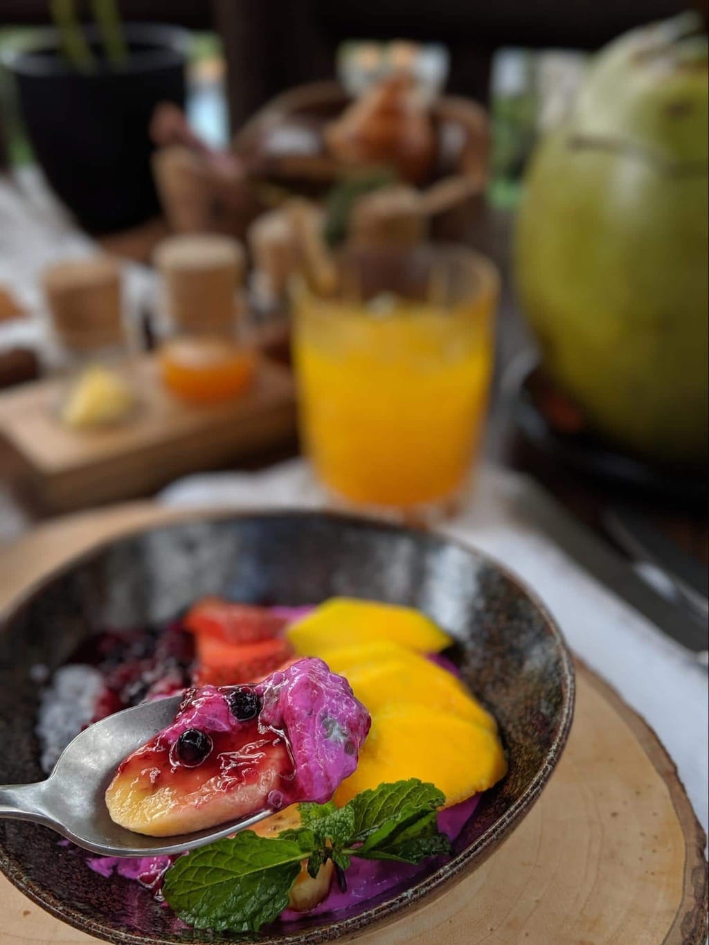 Breakfast bowls and dishes at Capella Ubud 01