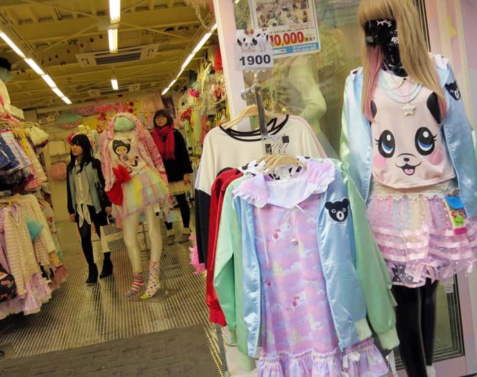 Cutesy outfits in Harajuku