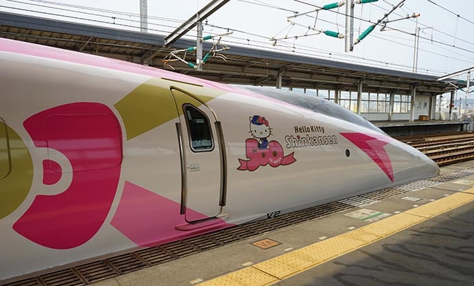 Hello Kitty shinkansen in Japan