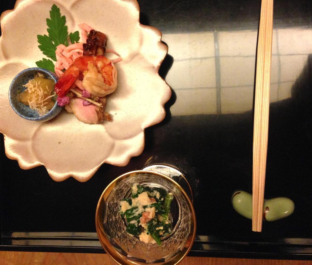 Part of a kaiseki meal