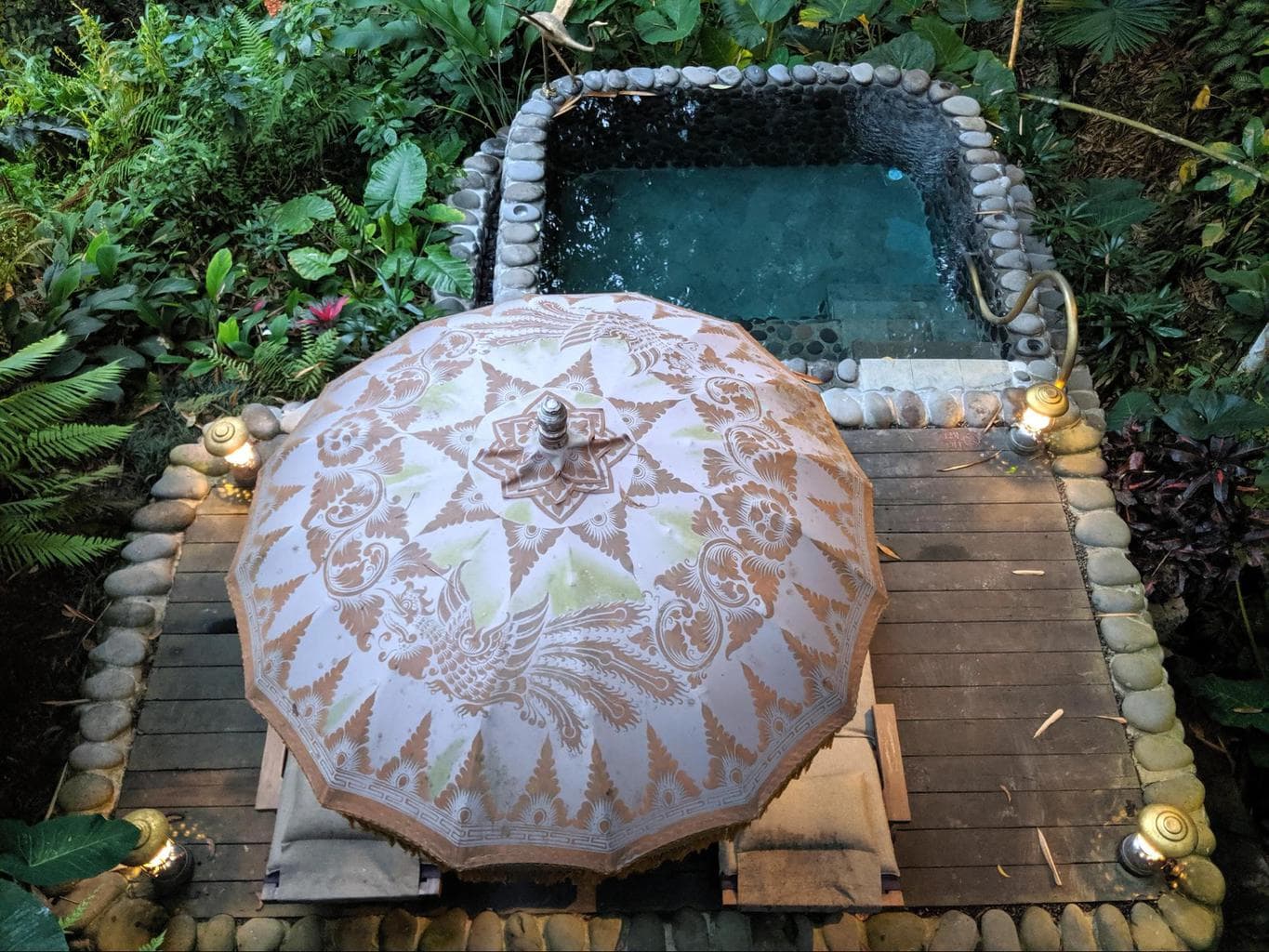 Pools at two of the Capella Ubud tents