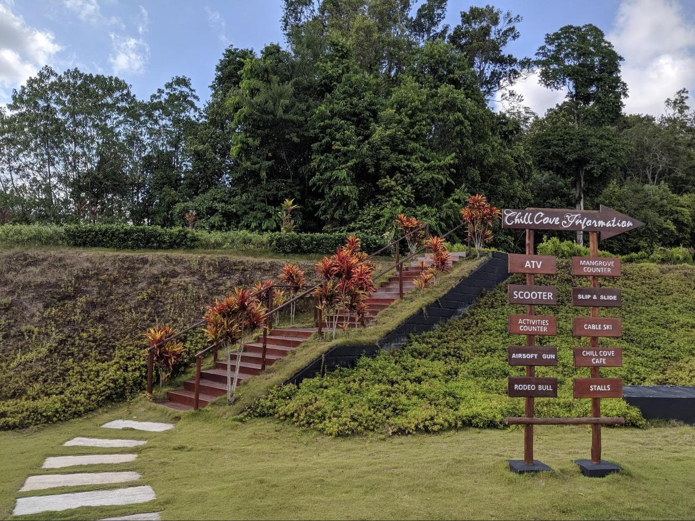 Well-manicured lawns