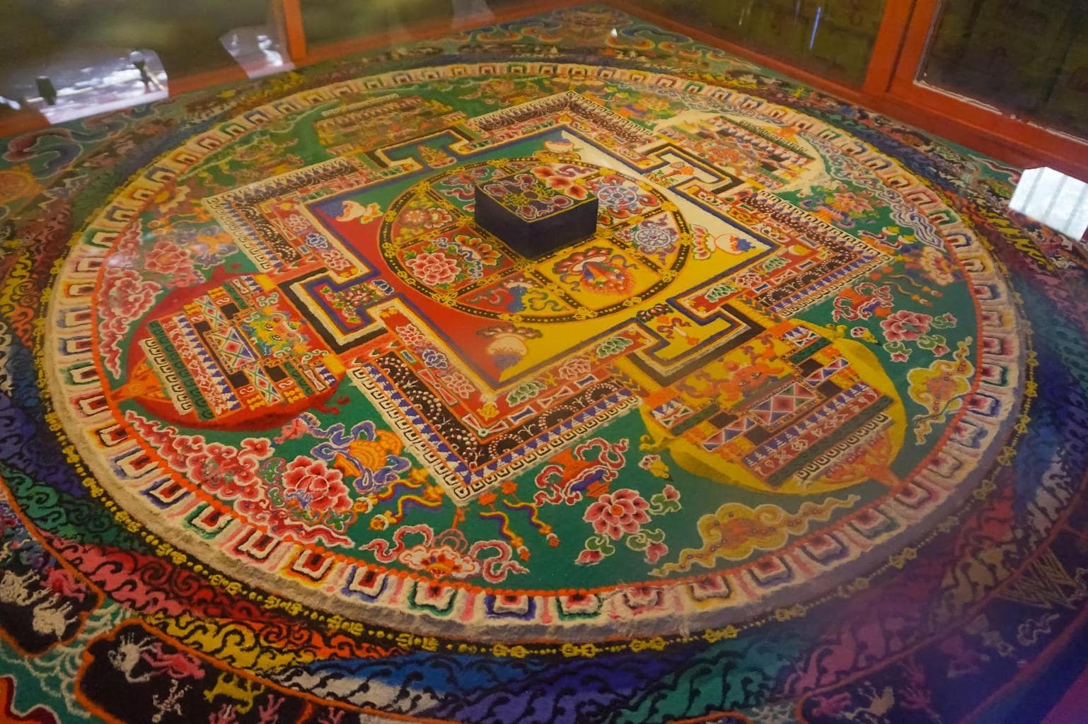 Sand mandala at Sera Monastery