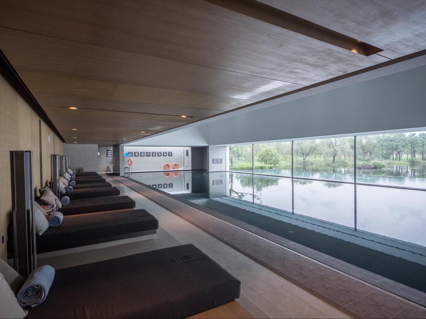 The indoor pool at Alila Wuzhen