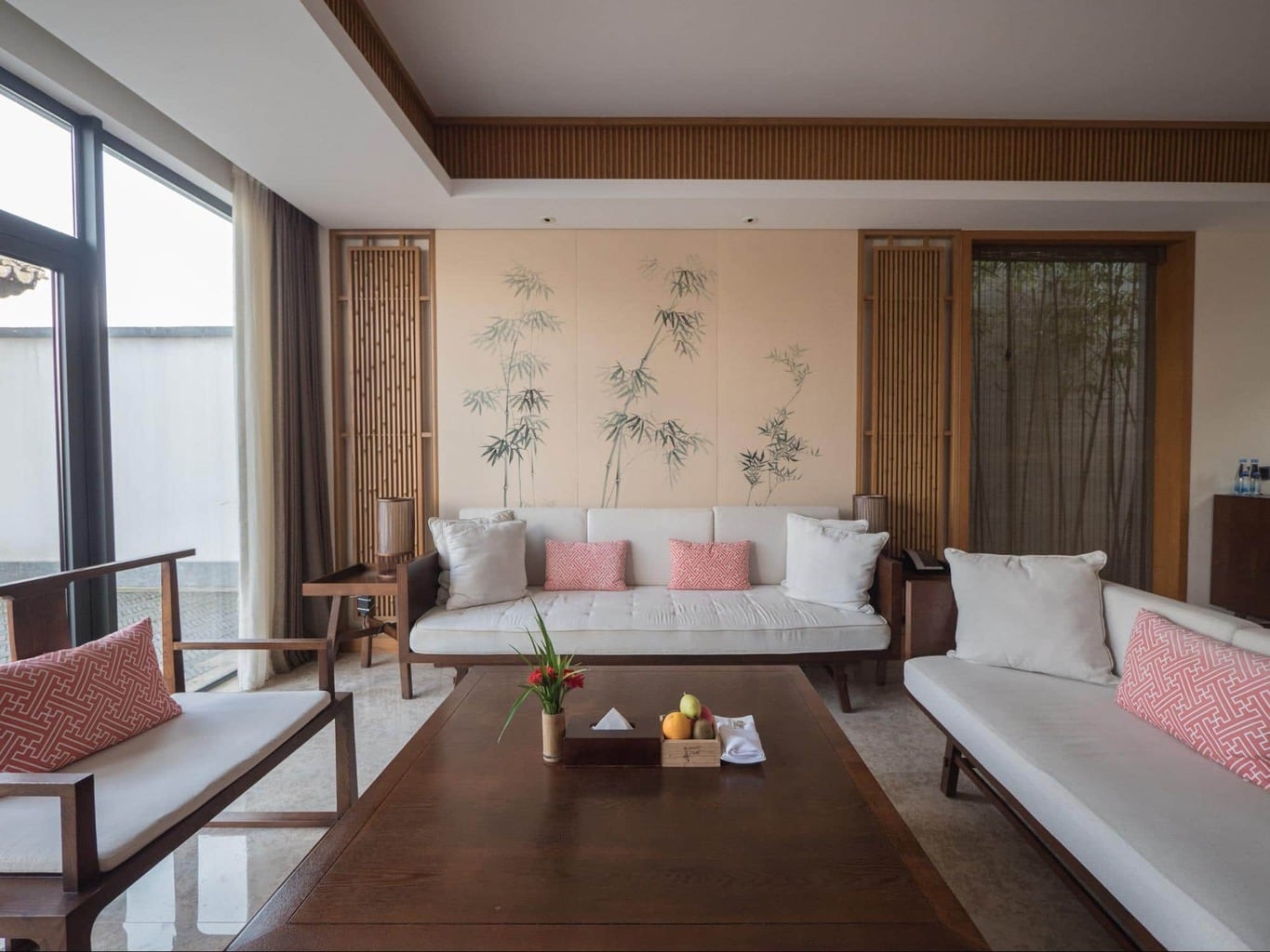 The living room at Alila Anji