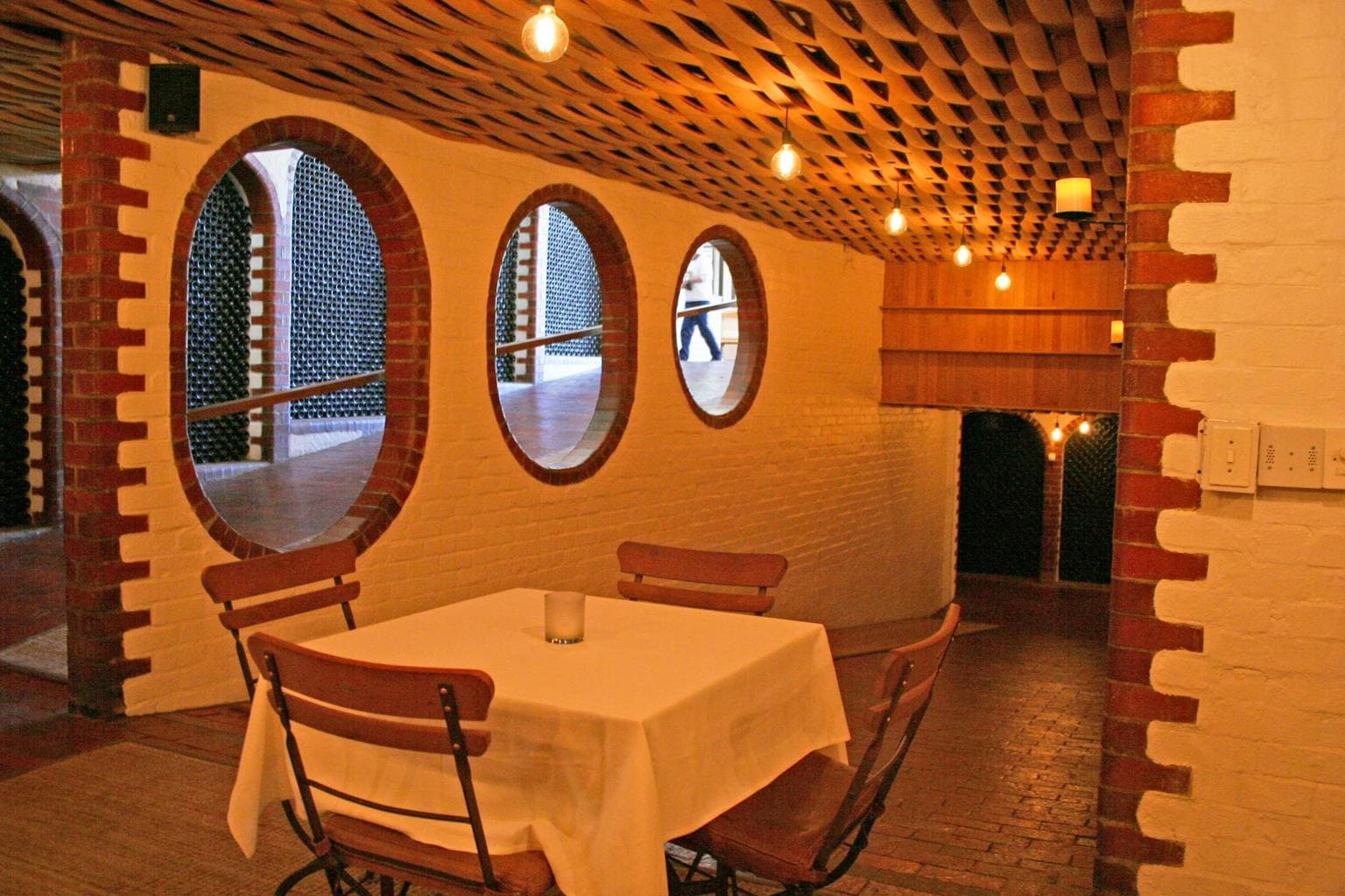 Cellar seating at Rust en Vrede