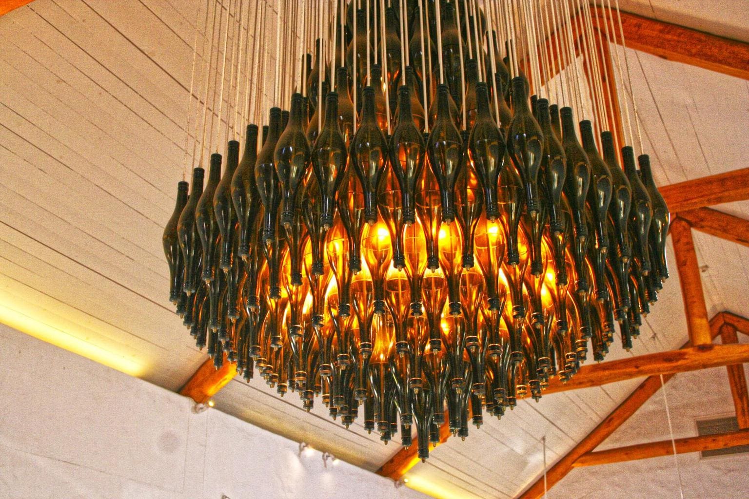 Chandelier at Spier tasting room