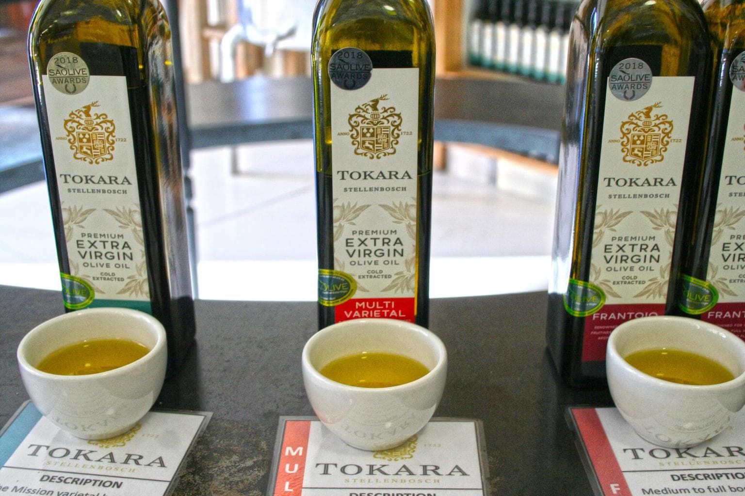 Free olive oil tasting at Tokara