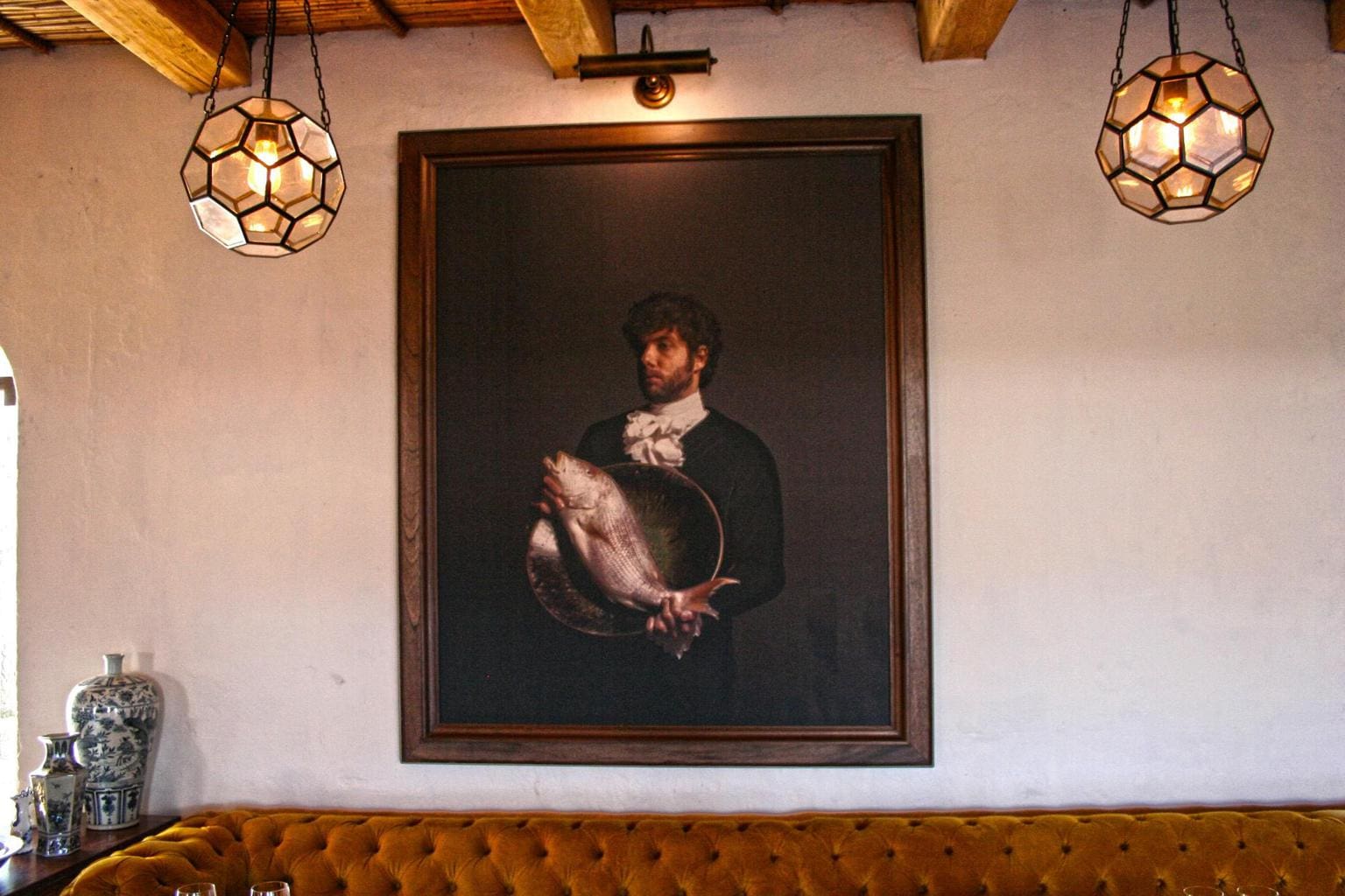 The Werf restaurant painting at Boschendal