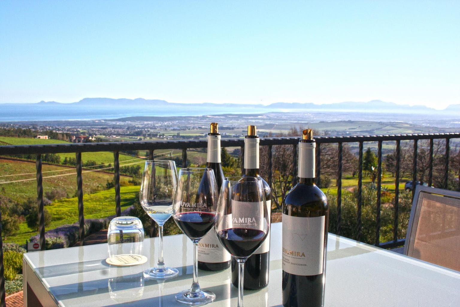 Wine tasting views at Uva Mira