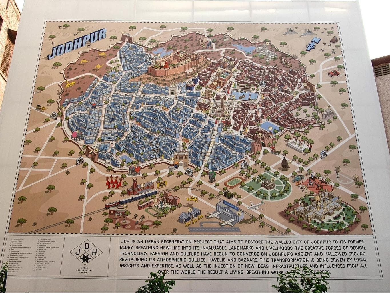 Map of Jodhpur Urban Regeneration Project
