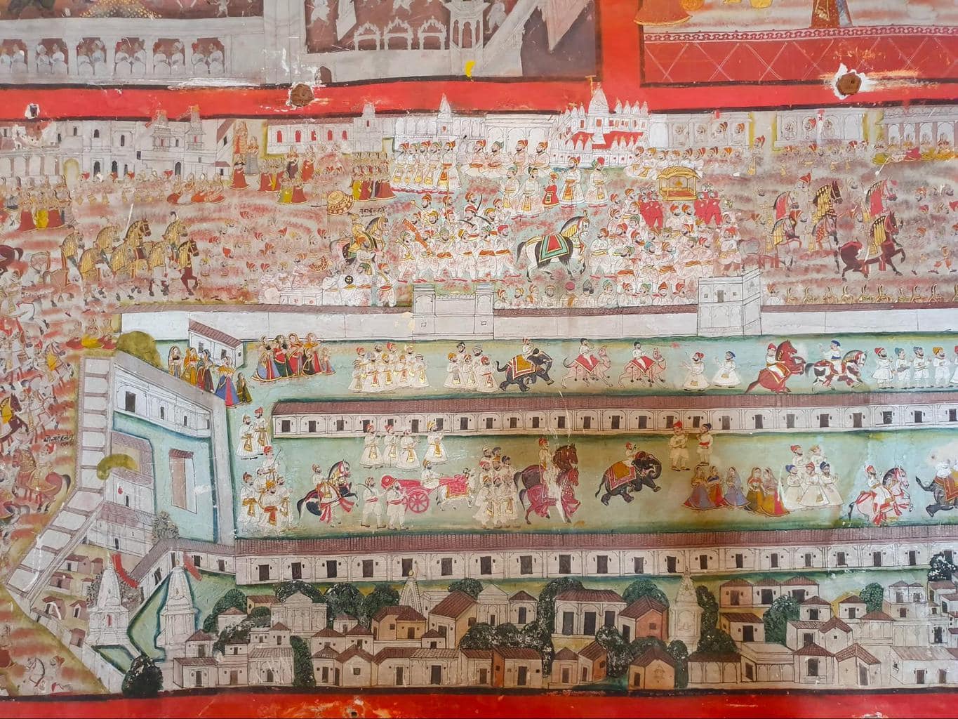 Miniature murals at Udaipur City Palace