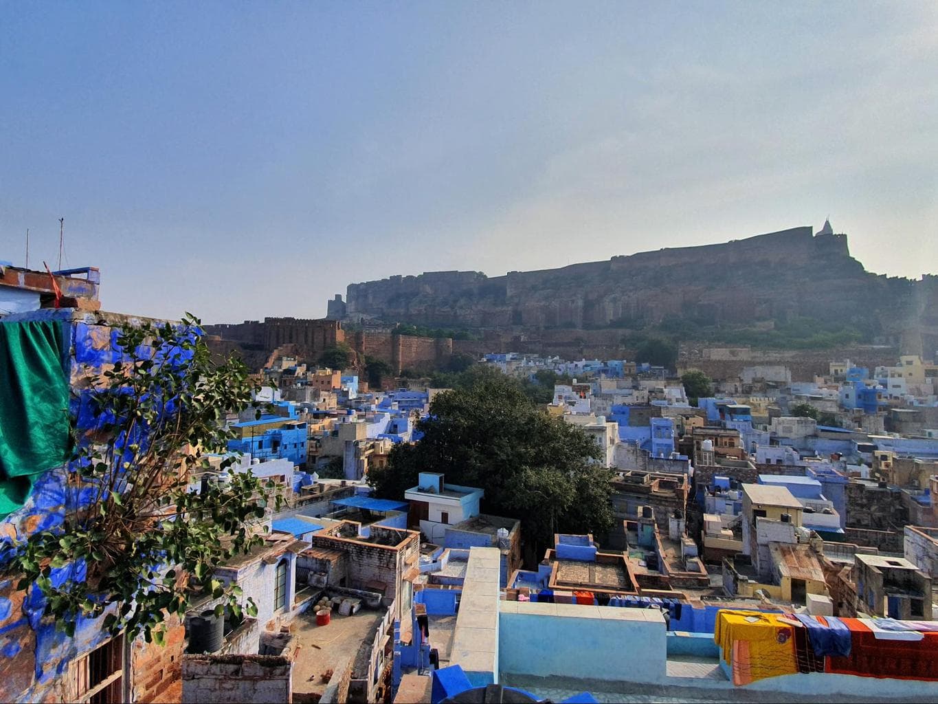 The Blue City of Jodhpur, just behind the fort