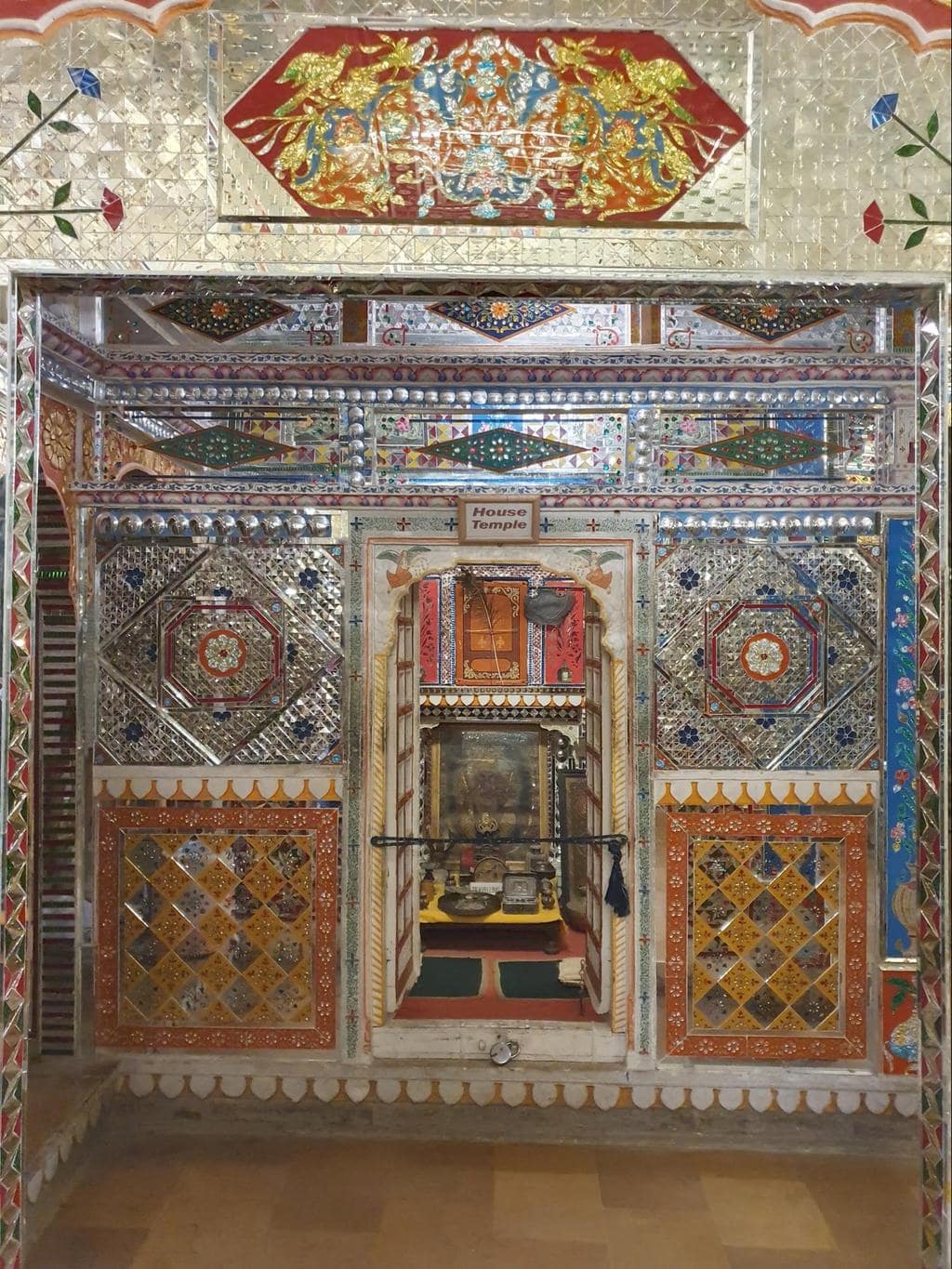 The intricate interiors of Patwon Ki Haveli Temple