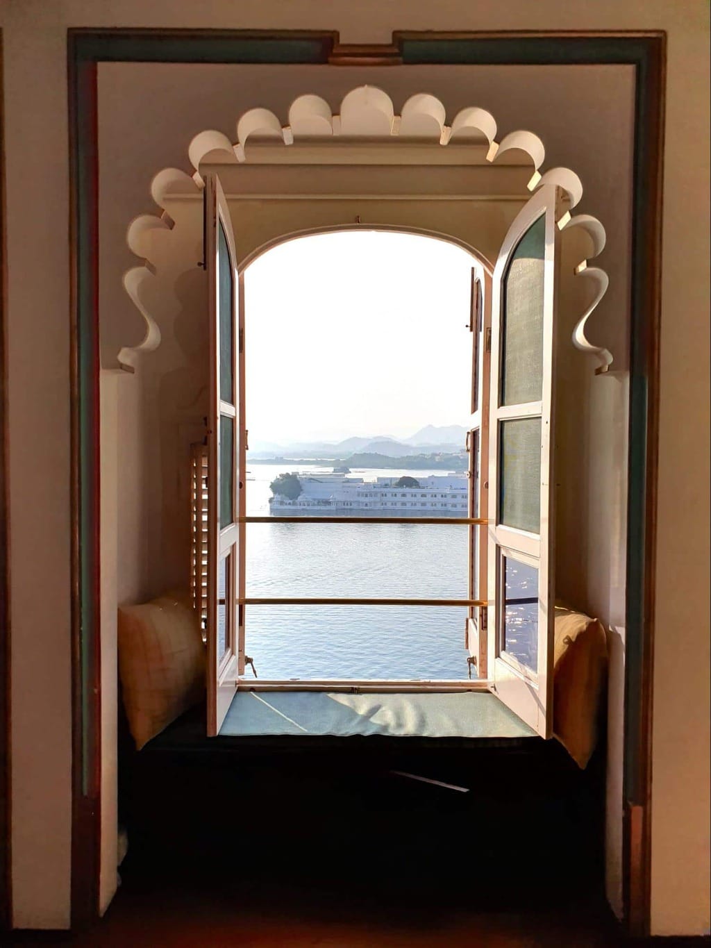 Window at the Durbar Hall at Fateh Prakash