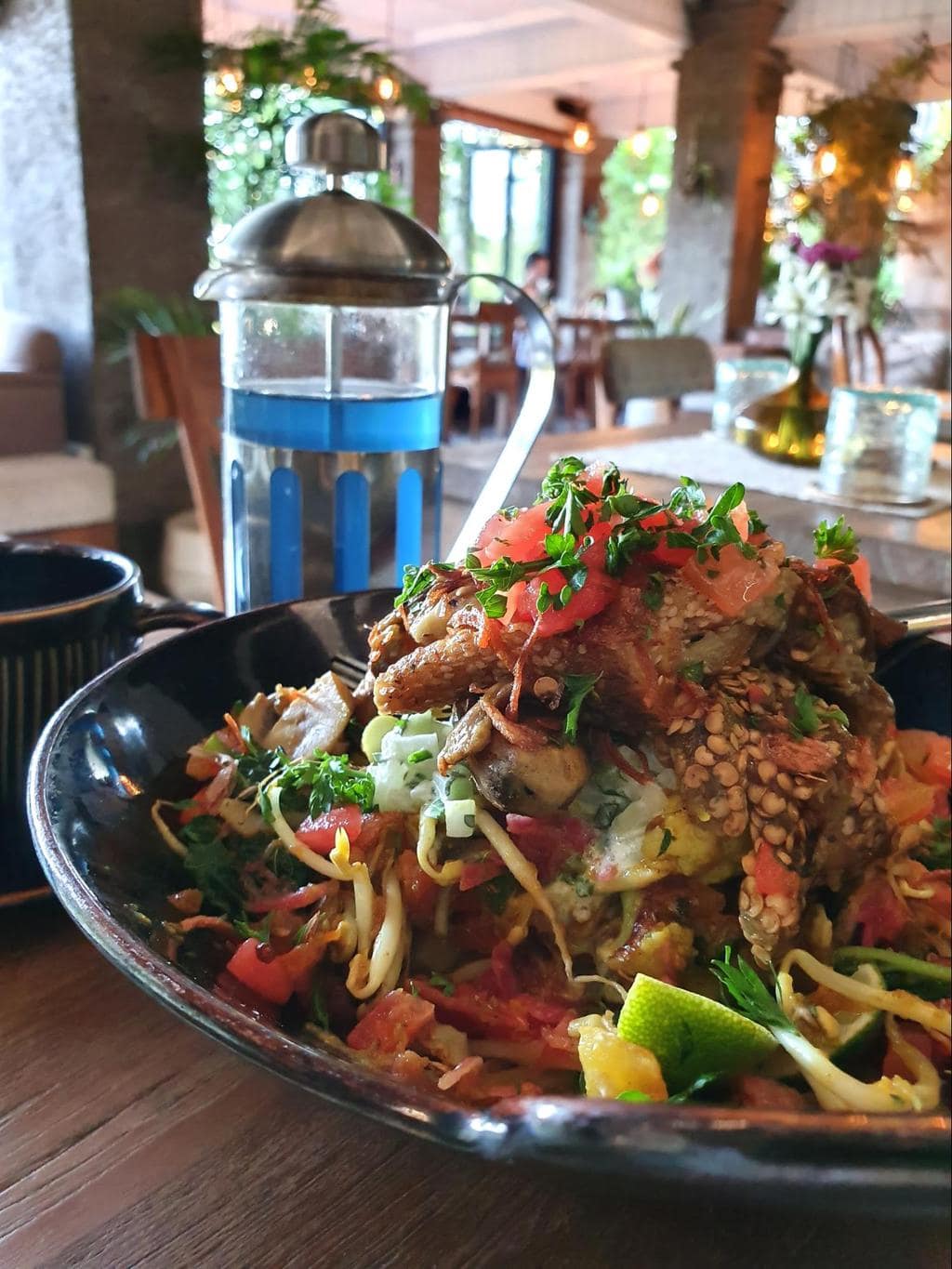 Zest Ubud hummus salad bowl