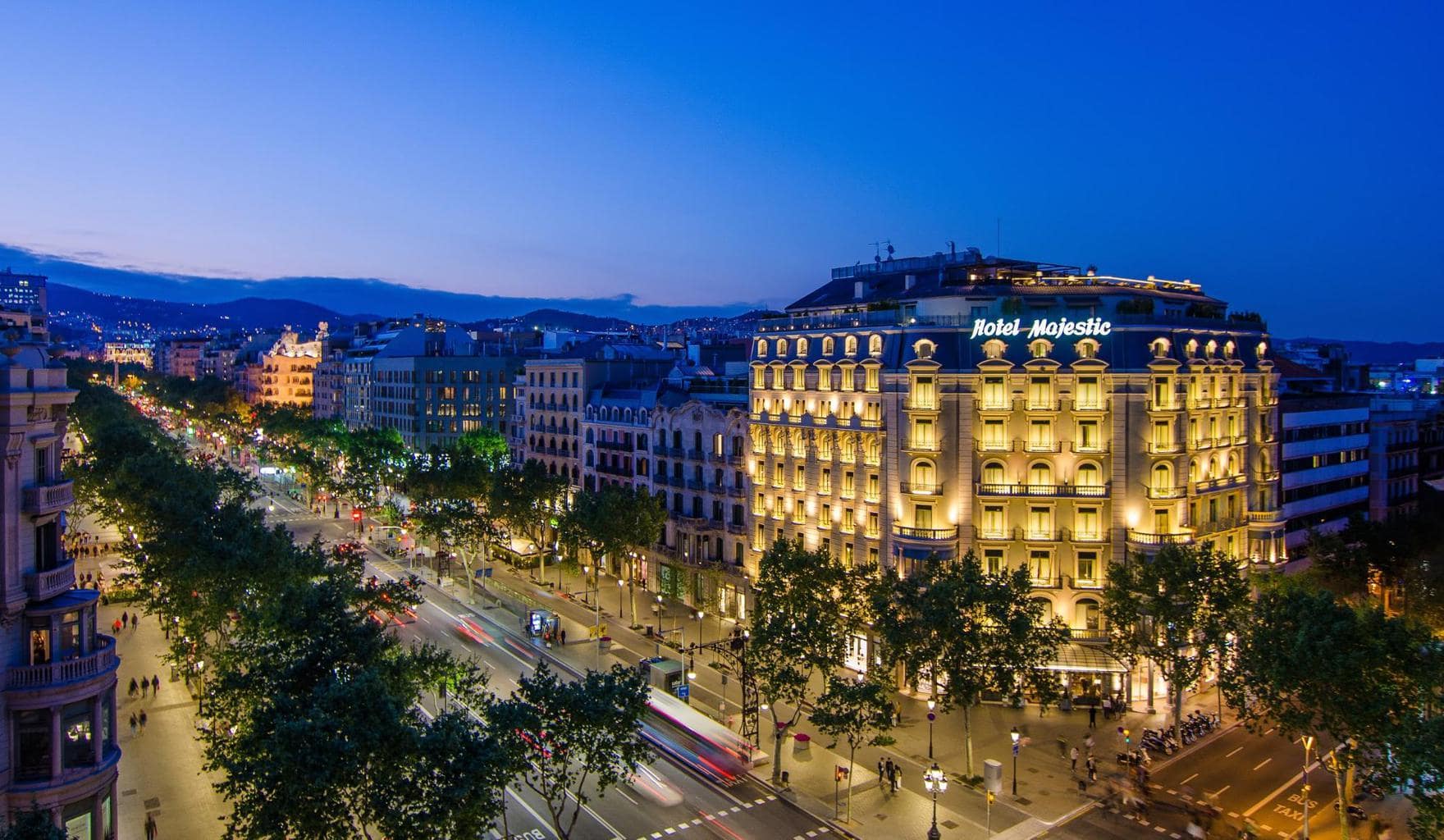 The facade at Majestic Hotel & Spa Barcelona