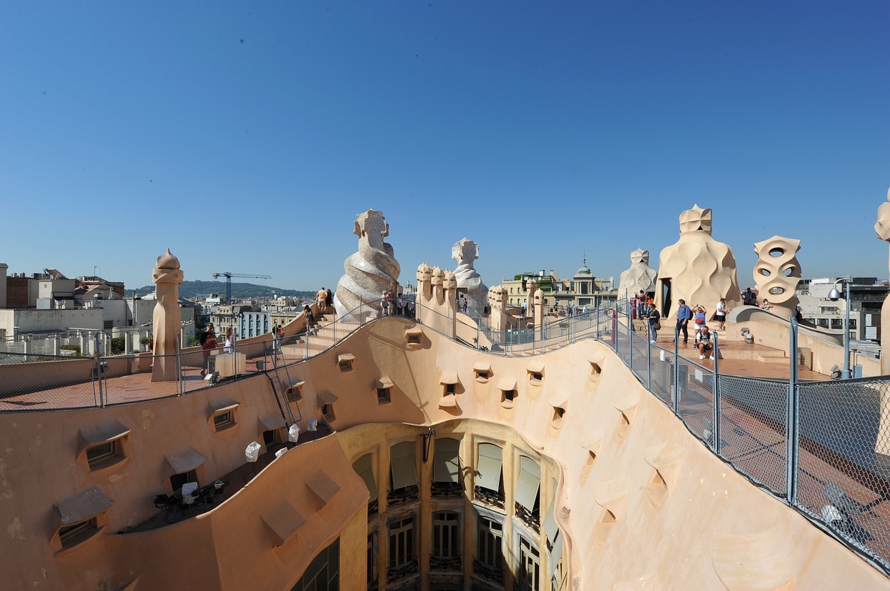 The rooftop of Casa Mila: La Pedrera