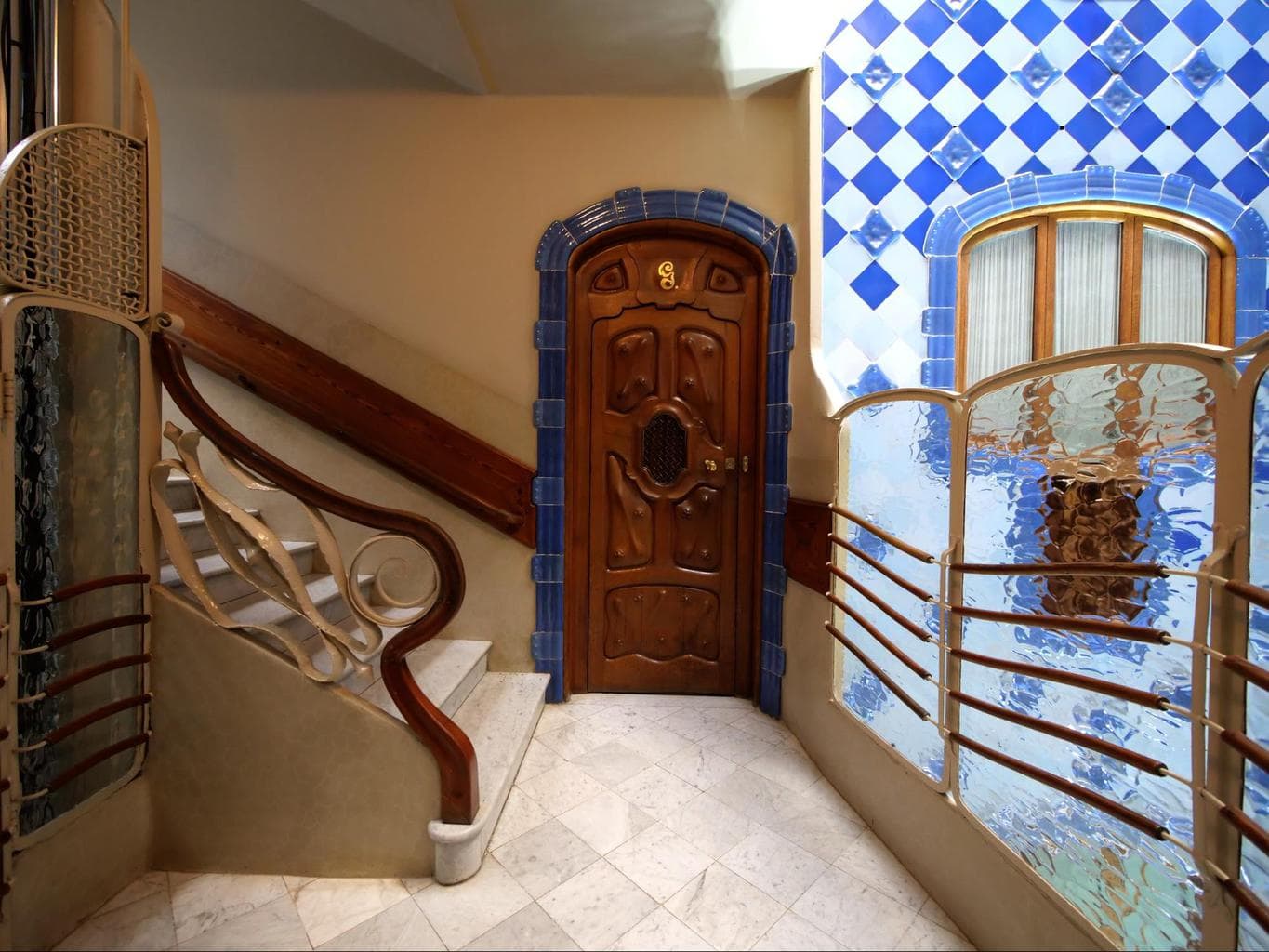 The stairs inside Casa Batlló