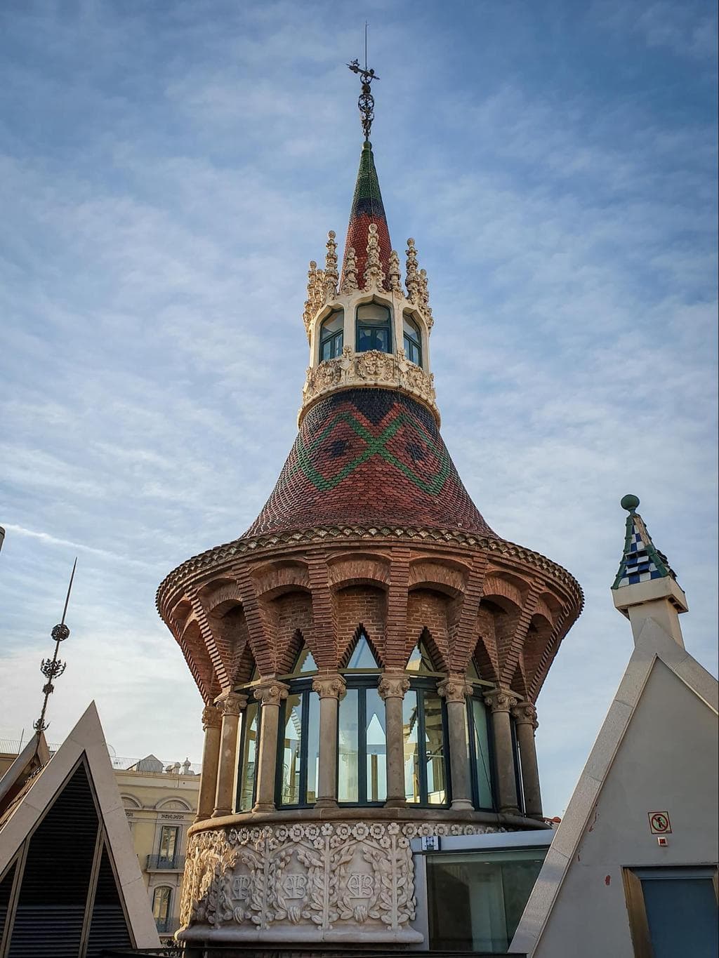 The towers of La Casa de les Punxes exterior
