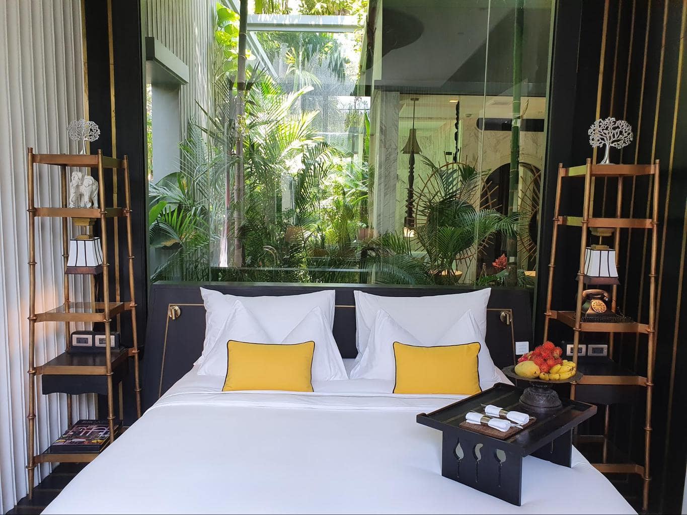 The bedroom at Bensley Collection Shinta Mani Siem Reap