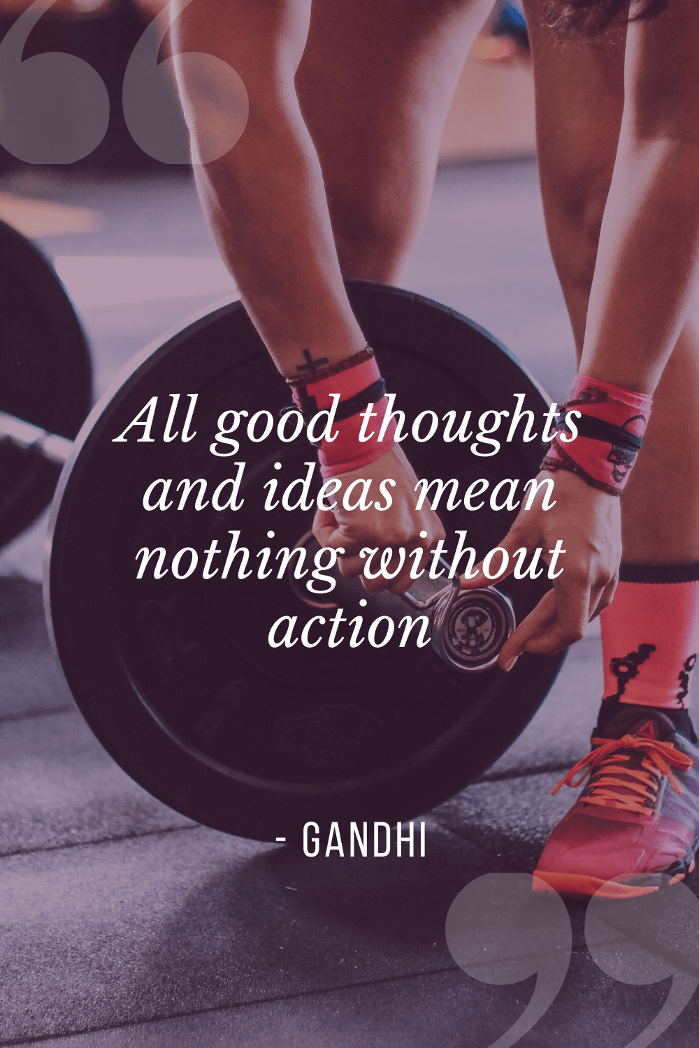 “All good thoughts and ideas mean nothing without action”, Gandhi