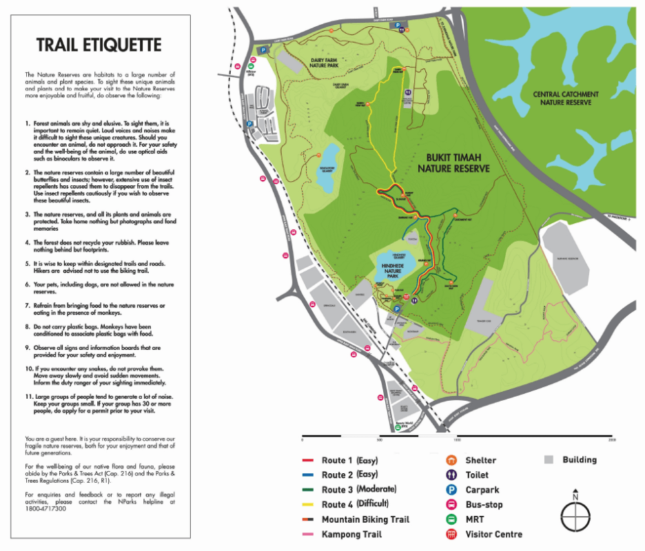 Bukit Timah Nature Reserve Map