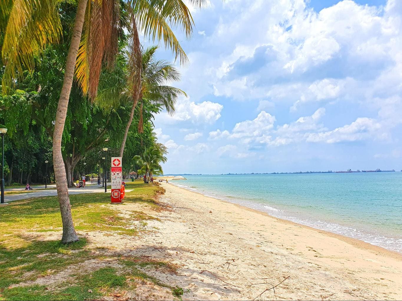 Empty beach at East Coast Park