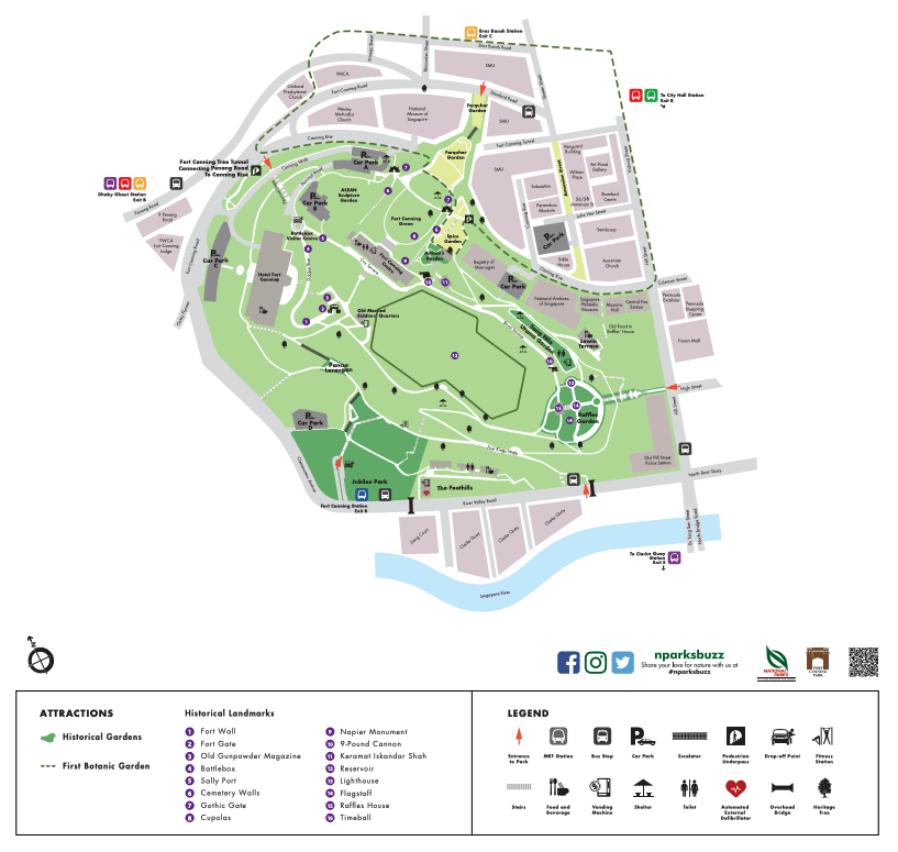 Fort Canning Park map