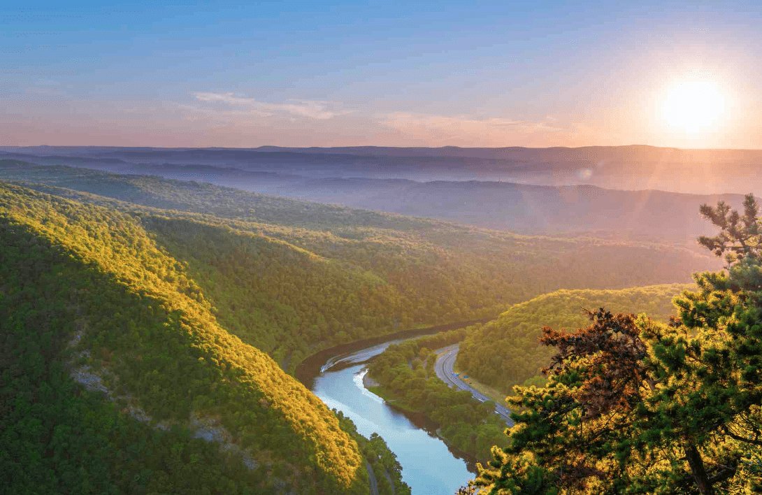 The beautiful Delaware Water Gap