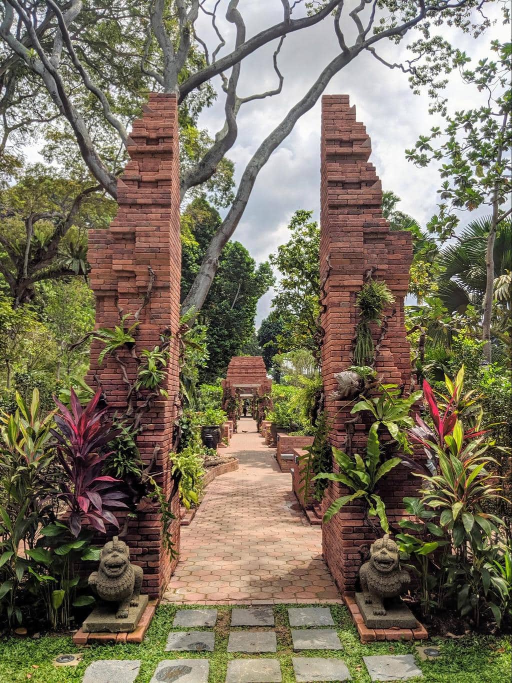 Walking along Fort Canning Park