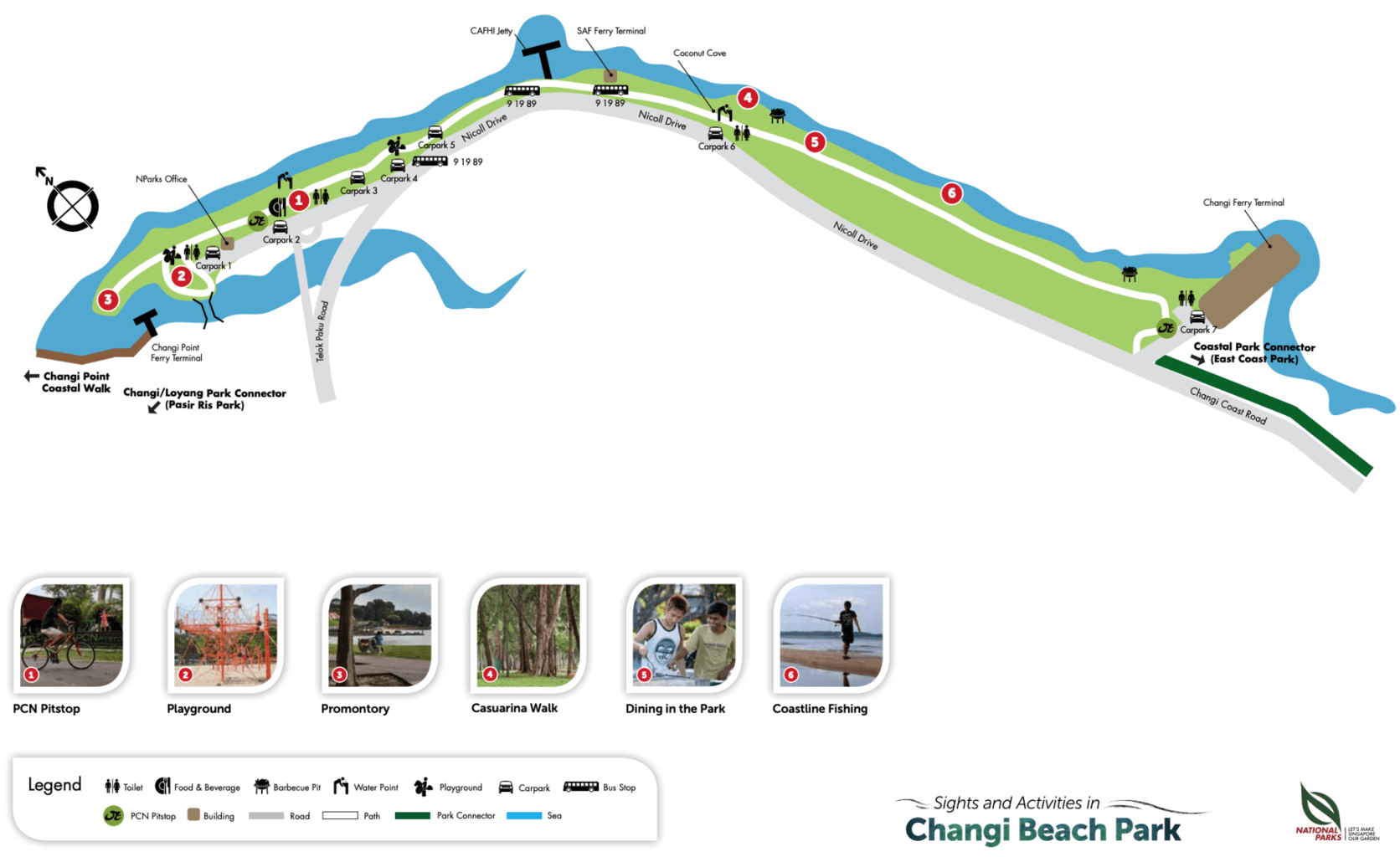 Changi Beach Park map